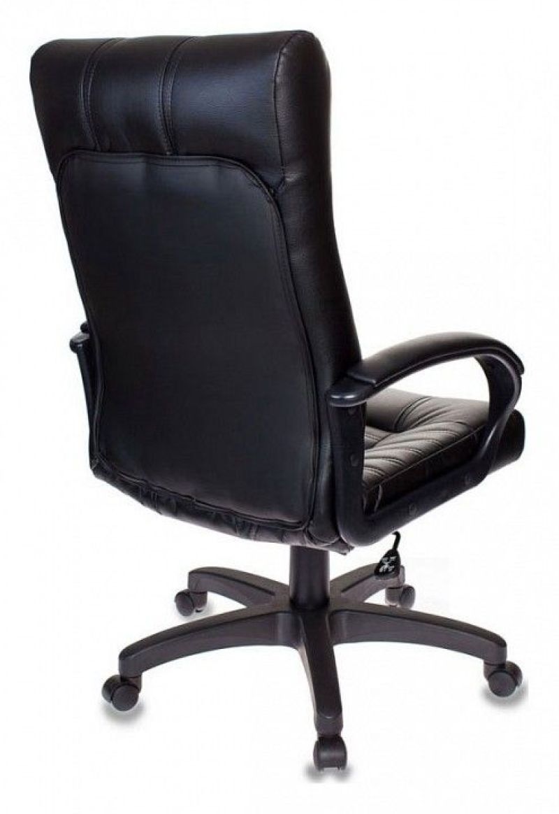 Кресло руководителя менеджер кожа черная